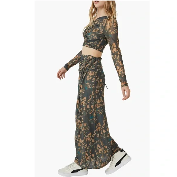 Free People Supernova Animal Print Skirt And Top Set - Picture 15 of 16